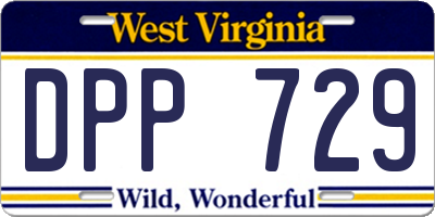 WV license plate DPP729