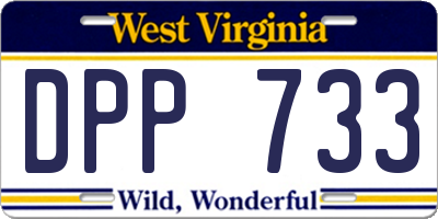 WV license plate DPP733