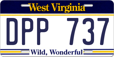 WV license plate DPP737