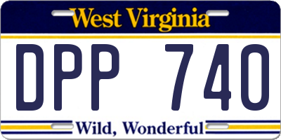WV license plate DPP740