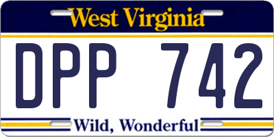 WV license plate DPP742