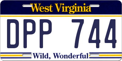 WV license plate DPP744