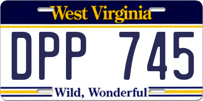 WV license plate DPP745