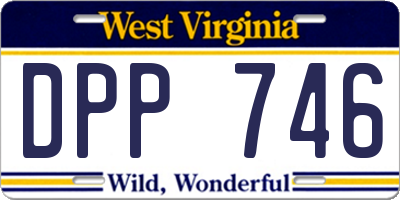 WV license plate DPP746