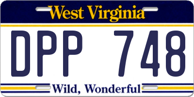 WV license plate DPP748