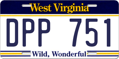 WV license plate DPP751