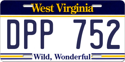 WV license plate DPP752