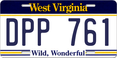 WV license plate DPP761