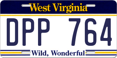 WV license plate DPP764