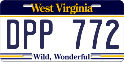 WV license plate DPP772