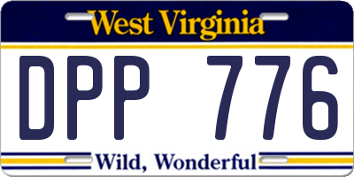WV license plate DPP776