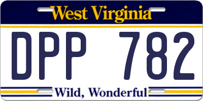 WV license plate DPP782
