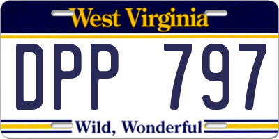 WV license plate DPP797