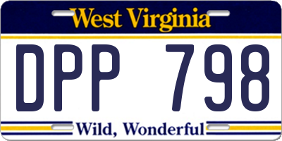 WV license plate DPP798