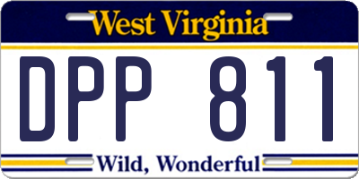 WV license plate DPP811