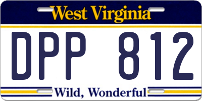 WV license plate DPP812