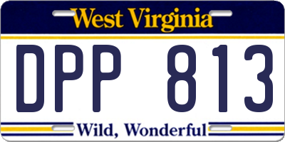 WV license plate DPP813
