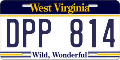 WV license plate DPP814