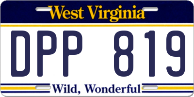 WV license plate DPP819
