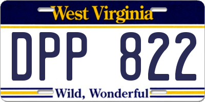 WV license plate DPP822