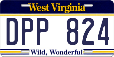 WV license plate DPP824