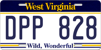 WV license plate DPP828