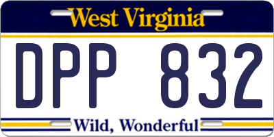 WV license plate DPP832