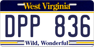 WV license plate DPP836
