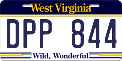 WV license plate DPP844