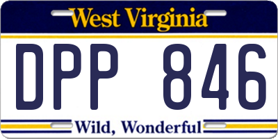 WV license plate DPP846