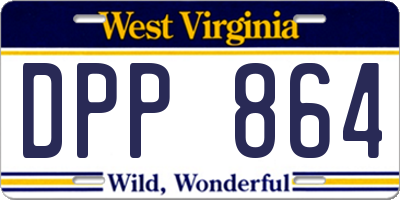 WV license plate DPP864