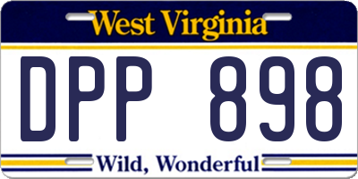 WV license plate DPP898