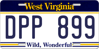 WV license plate DPP899