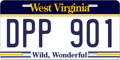 WV license plate DPP901