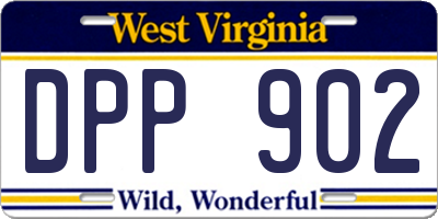 WV license plate DPP902