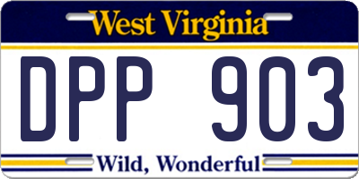 WV license plate DPP903