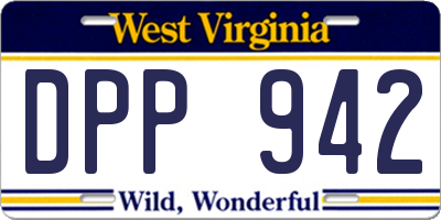 WV license plate DPP942