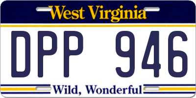 WV license plate DPP946