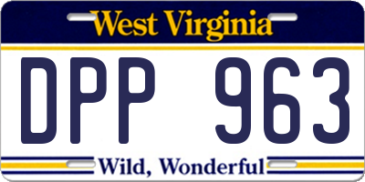 WV license plate DPP963