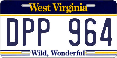 WV license plate DPP964