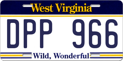 WV license plate DPP966