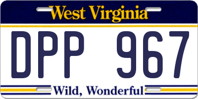 WV license plate DPP967