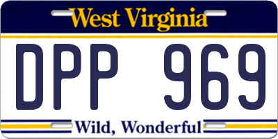 WV license plate DPP969