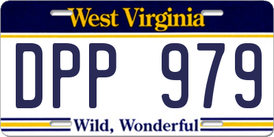 WV license plate DPP979