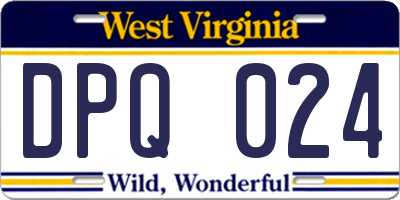 WV license plate DPQ024