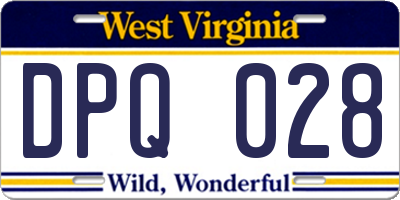 WV license plate DPQ028