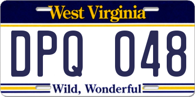 WV license plate DPQ048