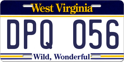 WV license plate DPQ056
