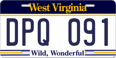 WV license plate DPQ091