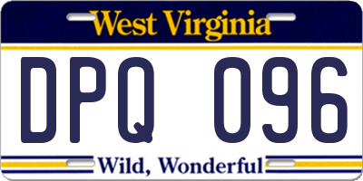 WV license plate DPQ096